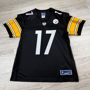 NFL Pro Line Pittsburgh Steelers Mike Wallace 17 Jersey Womens Medium Black Gold